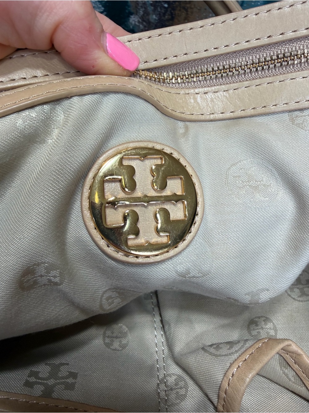 Tory Burch Quiet Luxury Classic HTF Archival Robinson Leather Bowler Cream Fair - Picture 12 of 13